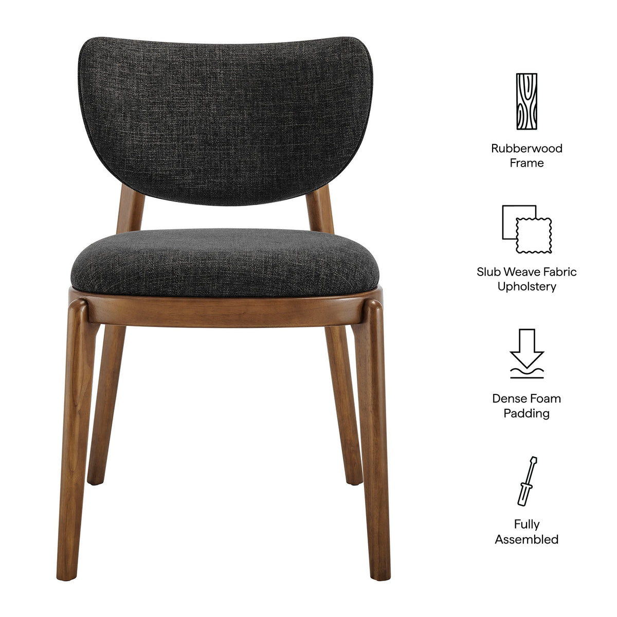 Fenwick Fabric Dining Chairs Set of 2 by Modway, photo 2 of 40