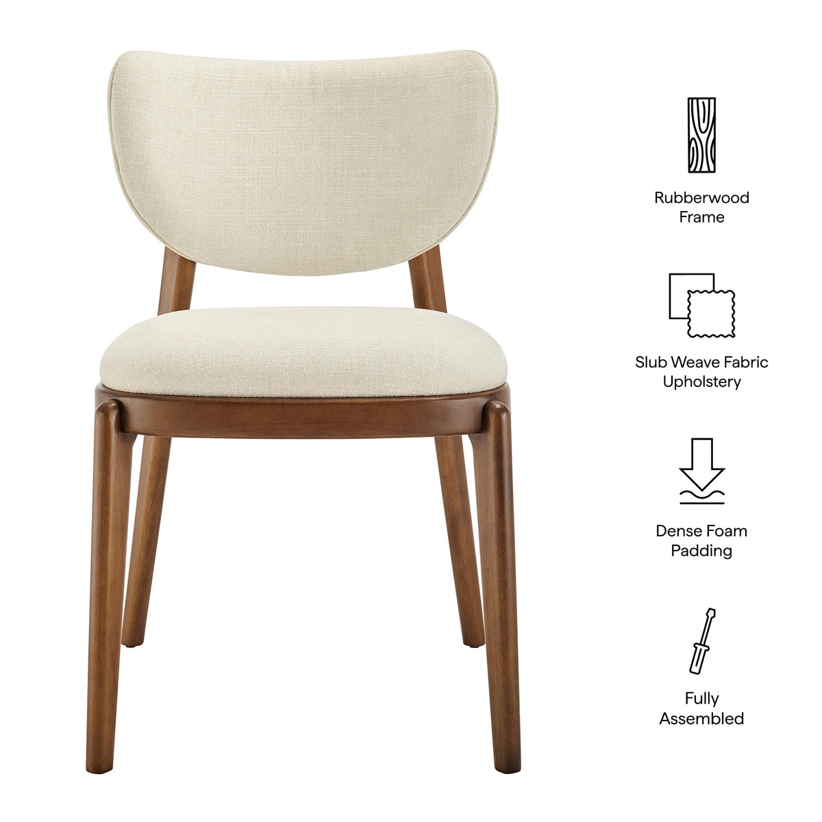 Fenwick Fabric Dining Chairs Set of 2 by Modway, photo 12 of 40