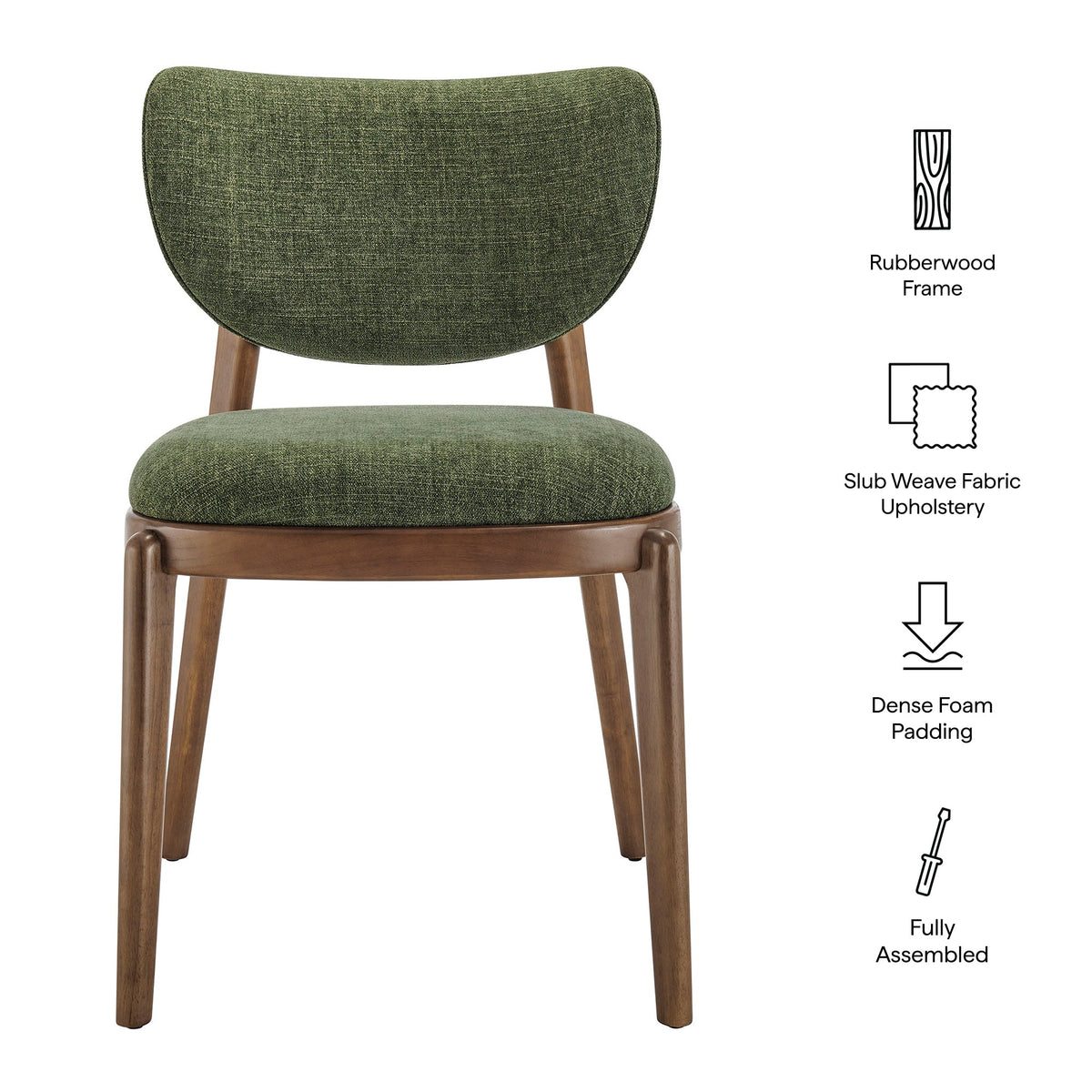 Fenwick Fabric Dining Chairs Set of 2 by Modway, photo 22 of 40
