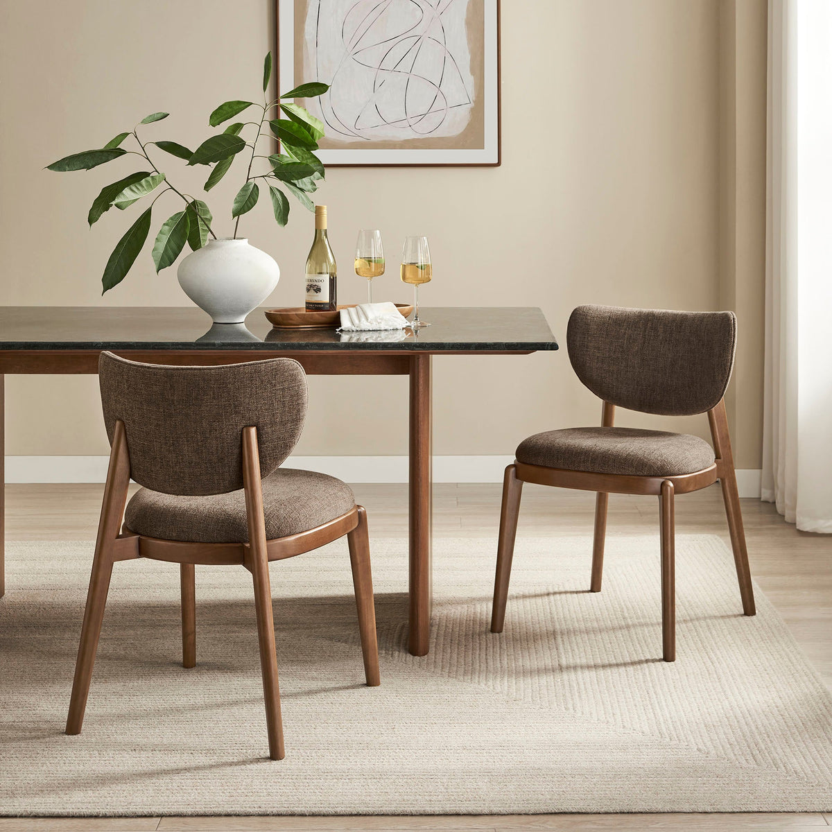 Fenwick Fabric Dining Chairs Set of 2 by Modway, photo 39 of 40