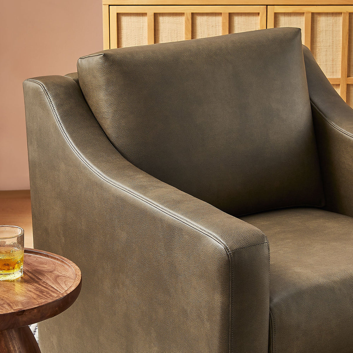 Liora Vegan Leather Swivel Armchair by Modway, photo 9 of 18
