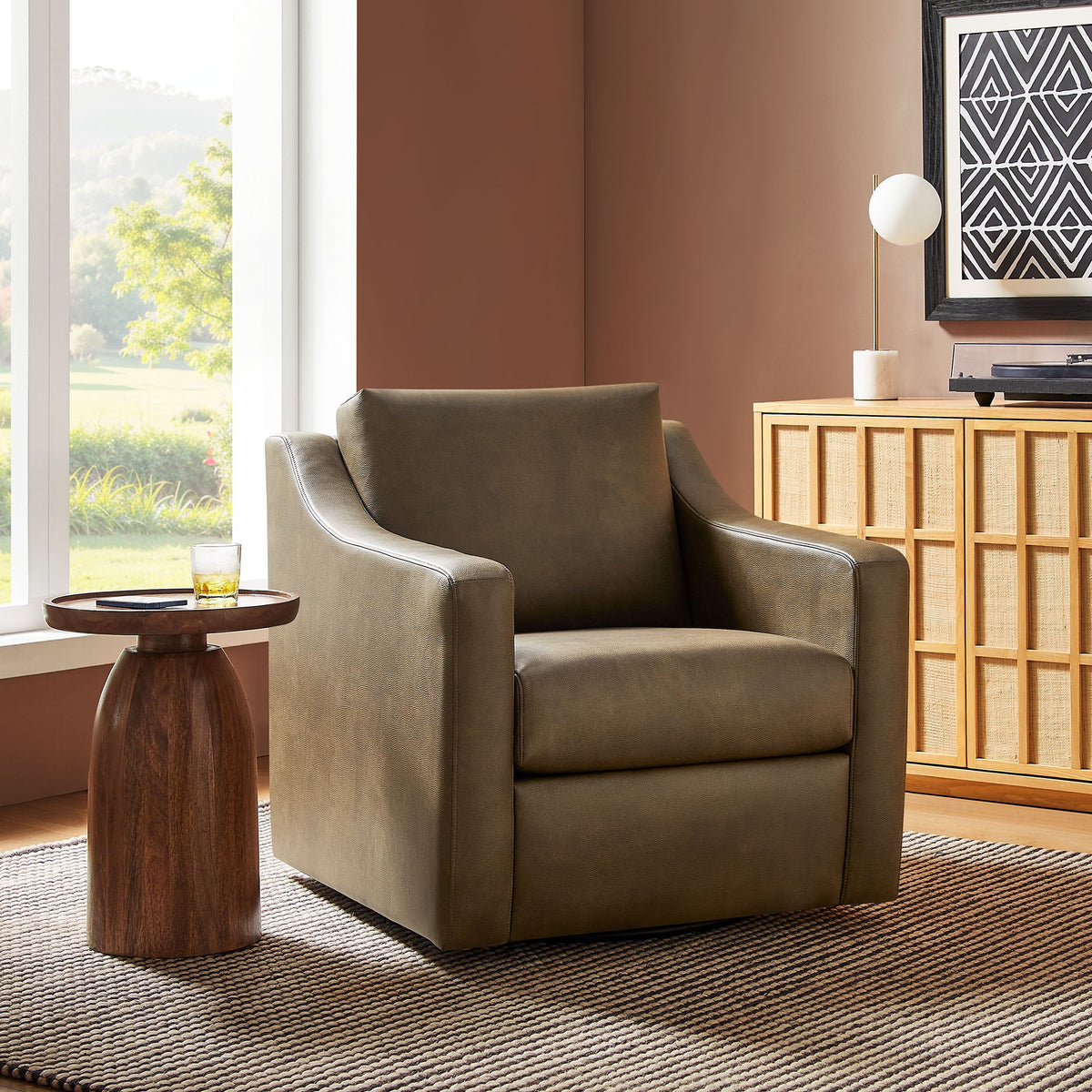 Liora Vegan Leather Swivel Armchair by Modway, photo 8 of 18