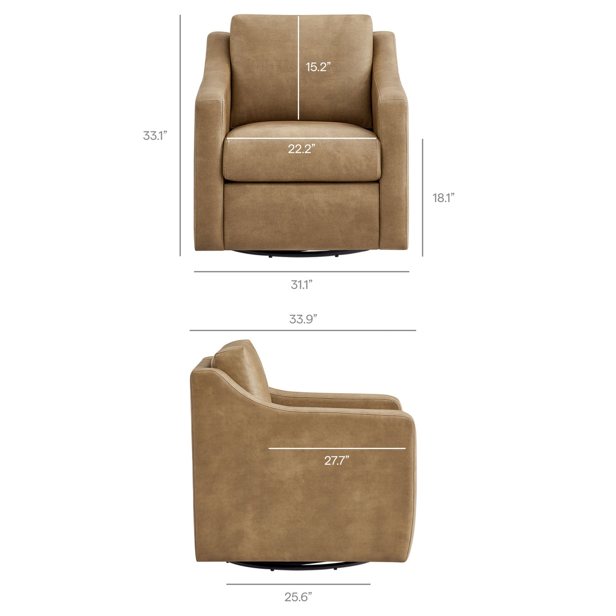Liora Vegan Leather Swivel Armchair by Modway, photo 12 of 18