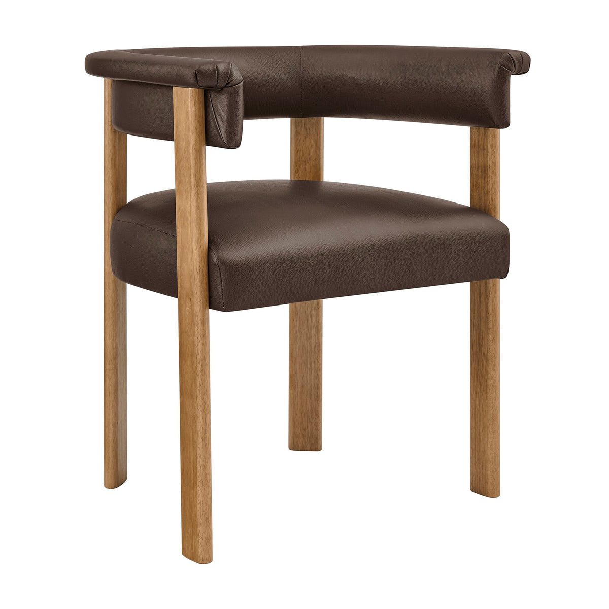 Imogen Premium Vegan Leather Barrel Dining Chairs Set of 2 by Modway, photo 4 of 20