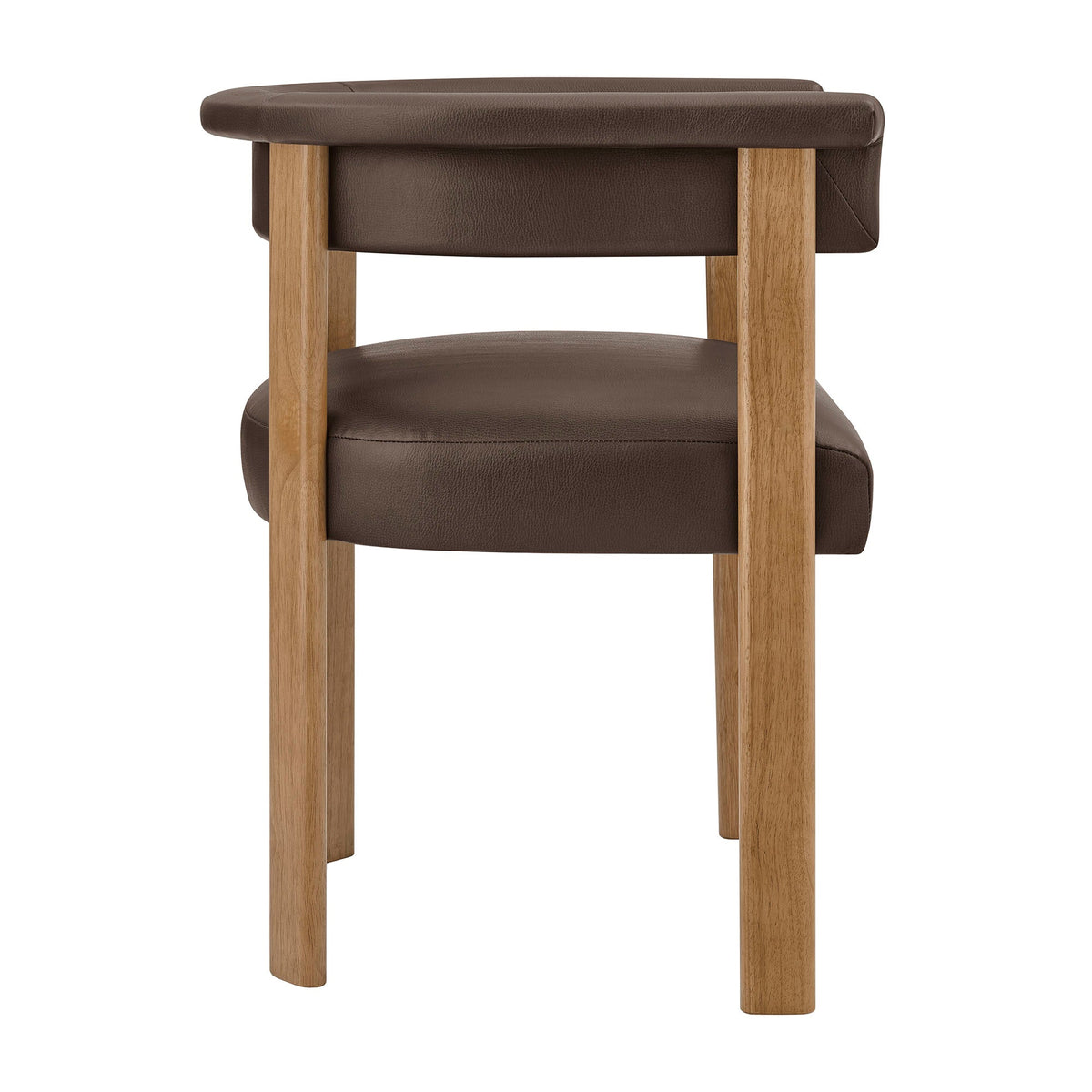 Imogen Premium Vegan Leather Barrel Dining Chairs Set of 2 by Modway, photo 5 of 20