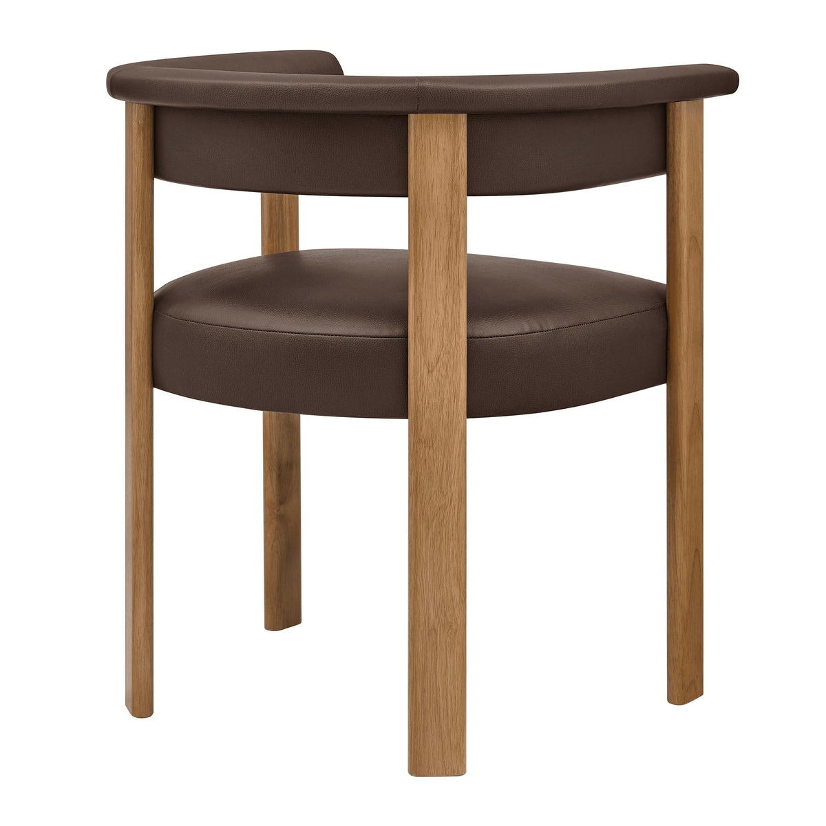 Imogen Premium Vegan Leather Barrel Dining Chairs Set of 2 by Modway, photo 6 of 20