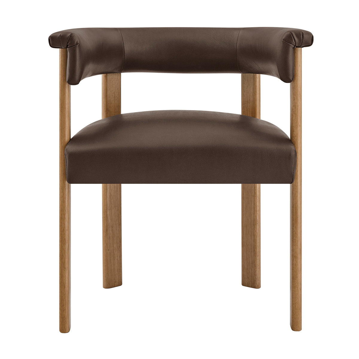 Imogen Premium Vegan Leather Barrel Dining Chairs Set of 2 by Modway, photo 7 of 20