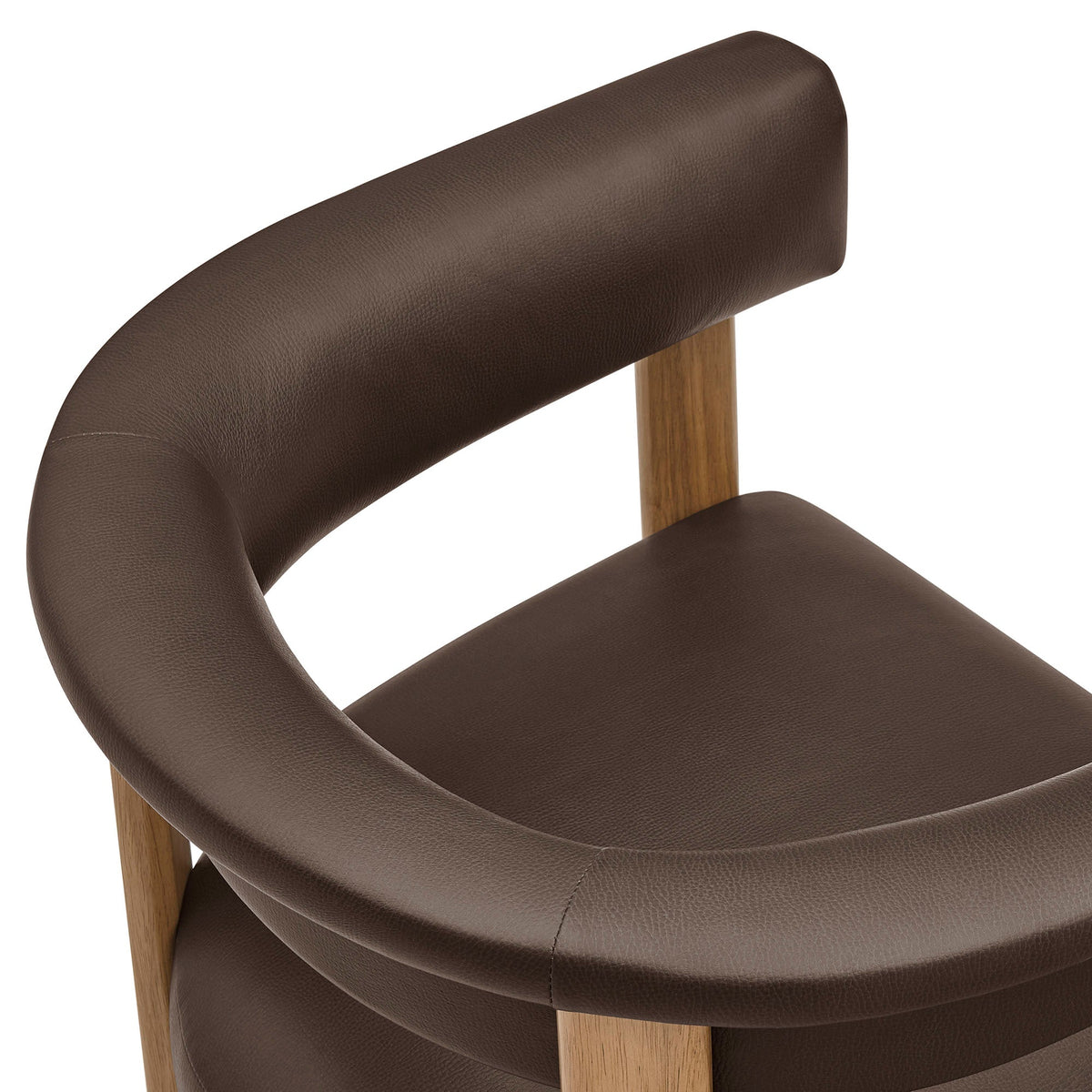 Imogen Premium Vegan Leather Barrel Dining Chairs Set of 2 by Modway, photo 8 of 20