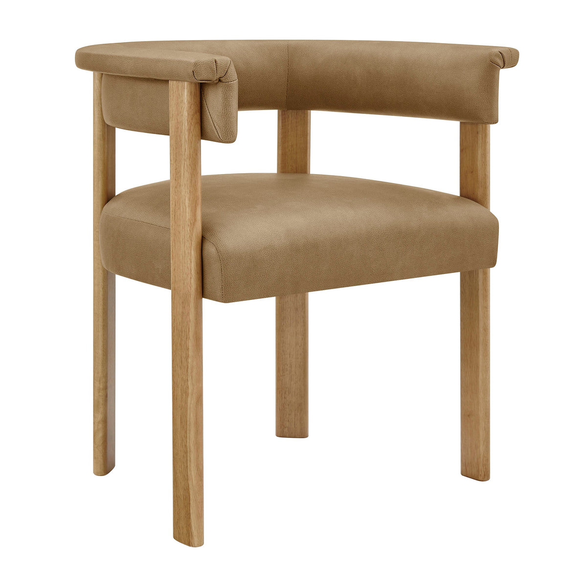 Imogen Premium Vegan Leather Barrel Dining Chairs Set of 2 by Modway, photo 14 of 20