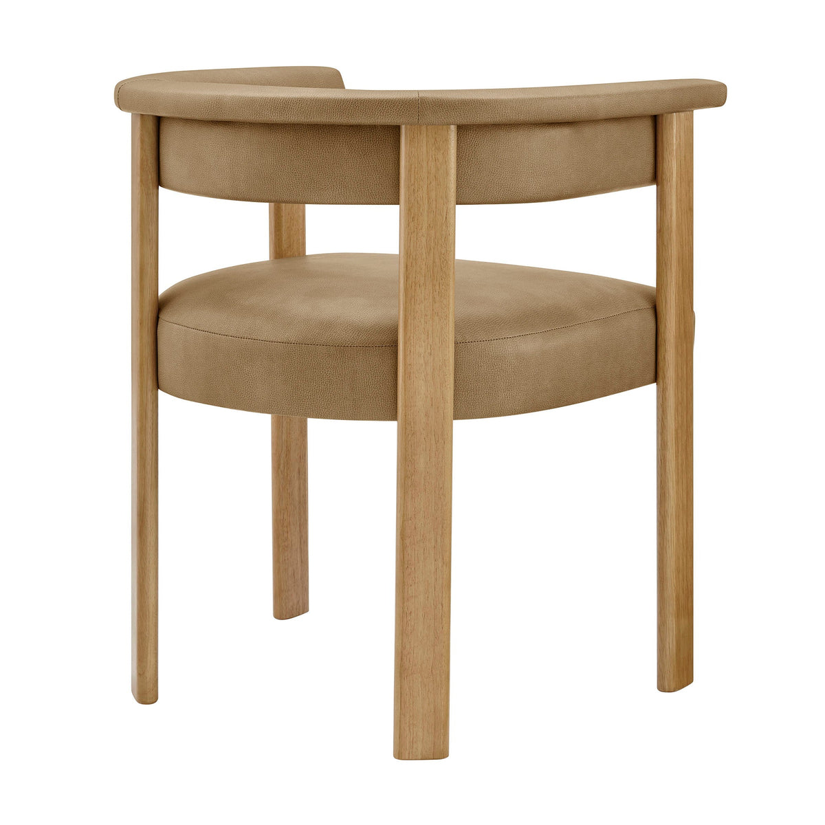 Imogen Premium Vegan Leather Barrel Dining Chairs Set of 2 by Modway, photo 16 of 20