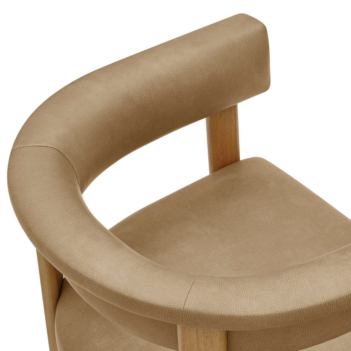 Imogen Premium Vegan Leather Barrel Dining Chairs Set of 2 by Modway, photo 18 of 20