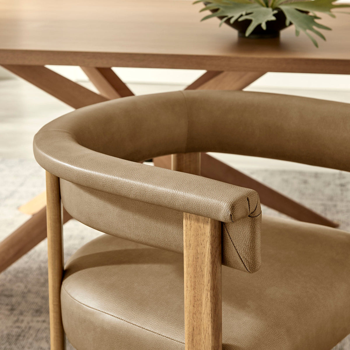 Imogen Premium Vegan Leather Barrel Dining Chairs Set of 2 by Modway, photo 20 of 20