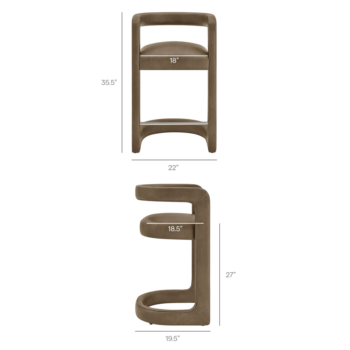 Winslow Premium Vegan Leather Counter Stool by Modway, photo 12 of 27
