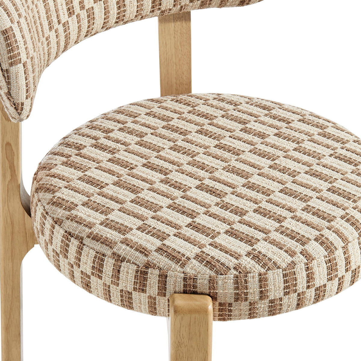 Marsha Retro Upholstered Fabric Dining Chairs Set of 2 by Modway, photo 8 of 20