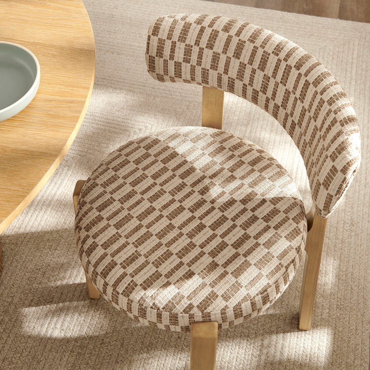 Marsha Retro Upholstered Fabric Dining Chairs Set of 2 by Modway, photo 10 of 20