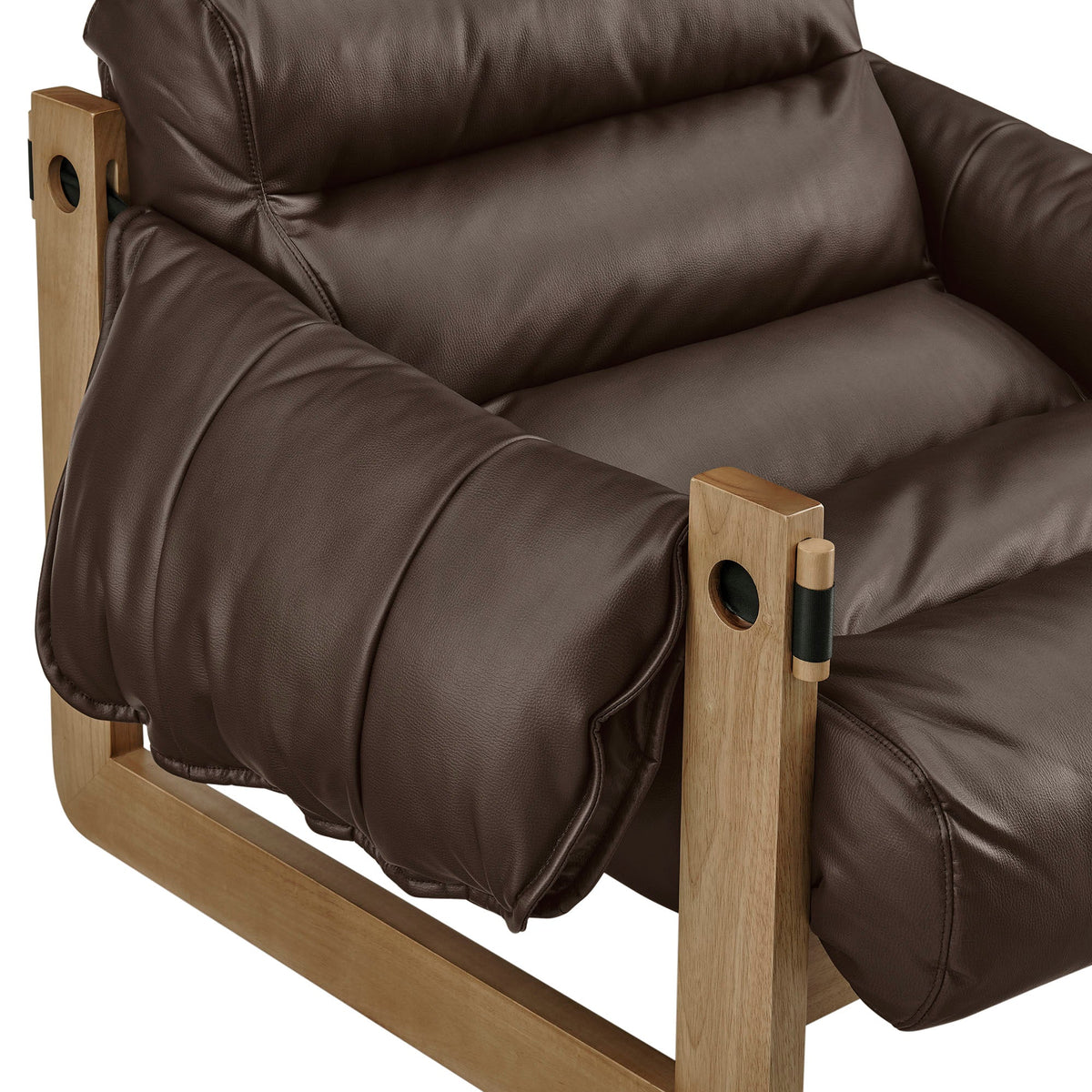 Sorelle Vegan Leather Sling Lounge Chair by Modway, photo 7 of 18