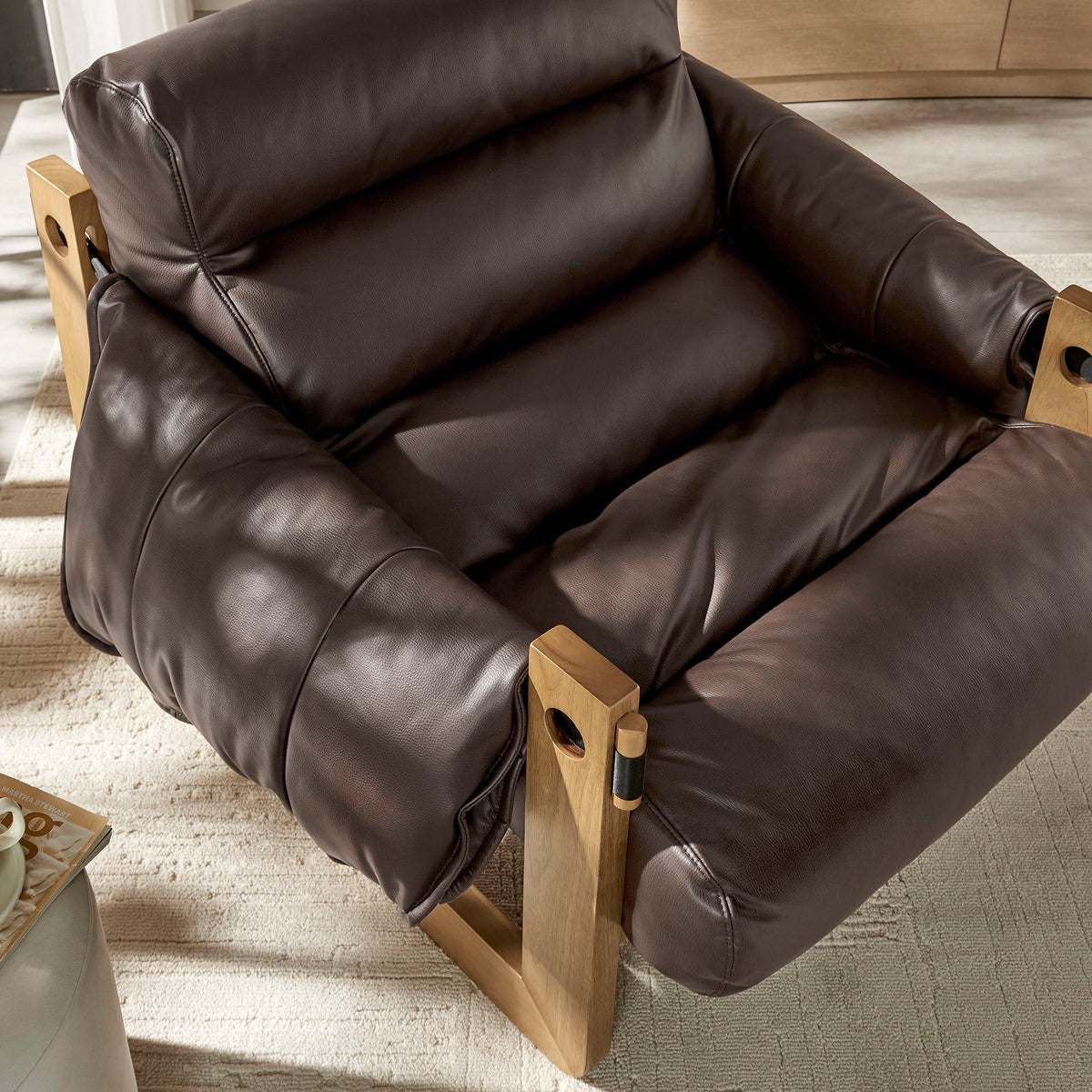 Sorelle Vegan Leather Sling Lounge Chair by Modway, photo 9 of 18