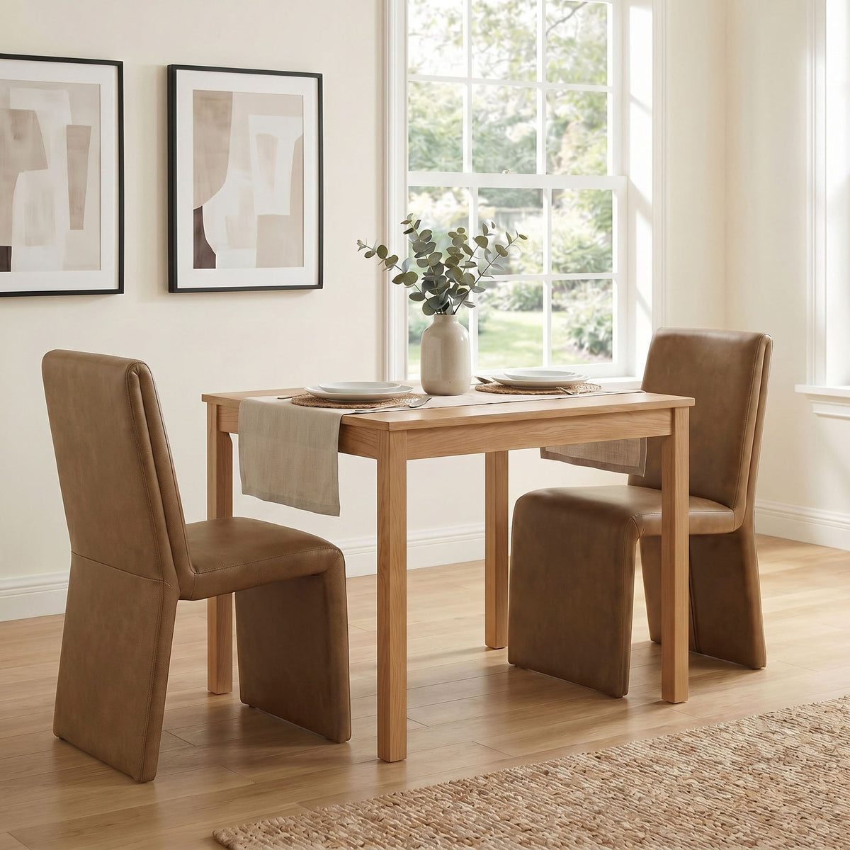 Emory Vegan Leather Dining Side Chair Set of 2 by Modway, photo 9 of 20