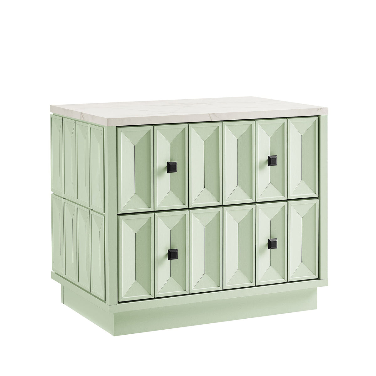 Mabry 23 Inch Geometric Faceted Two Drawer Nightstand by Modway, photo 11 of 40