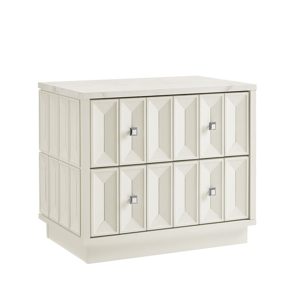 Mabry 23 Inch Geometric Faceted Two Drawer Nightstand by Modway, photo 31 of 40