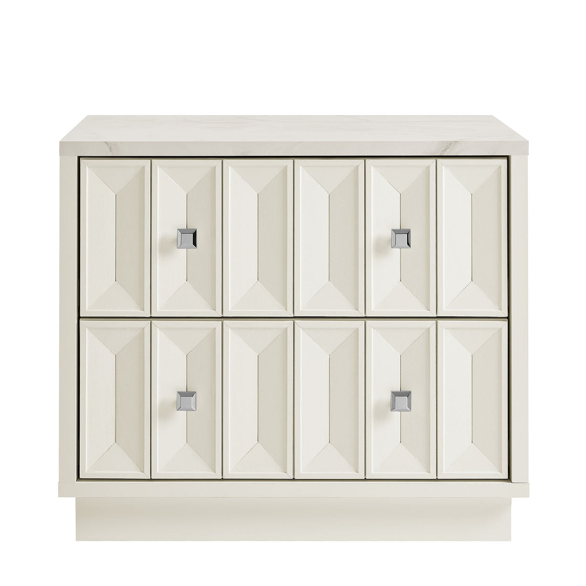 Mabry 23 Inch Geometric Faceted Two Drawer Nightstand by Modway, photo 35 of 40