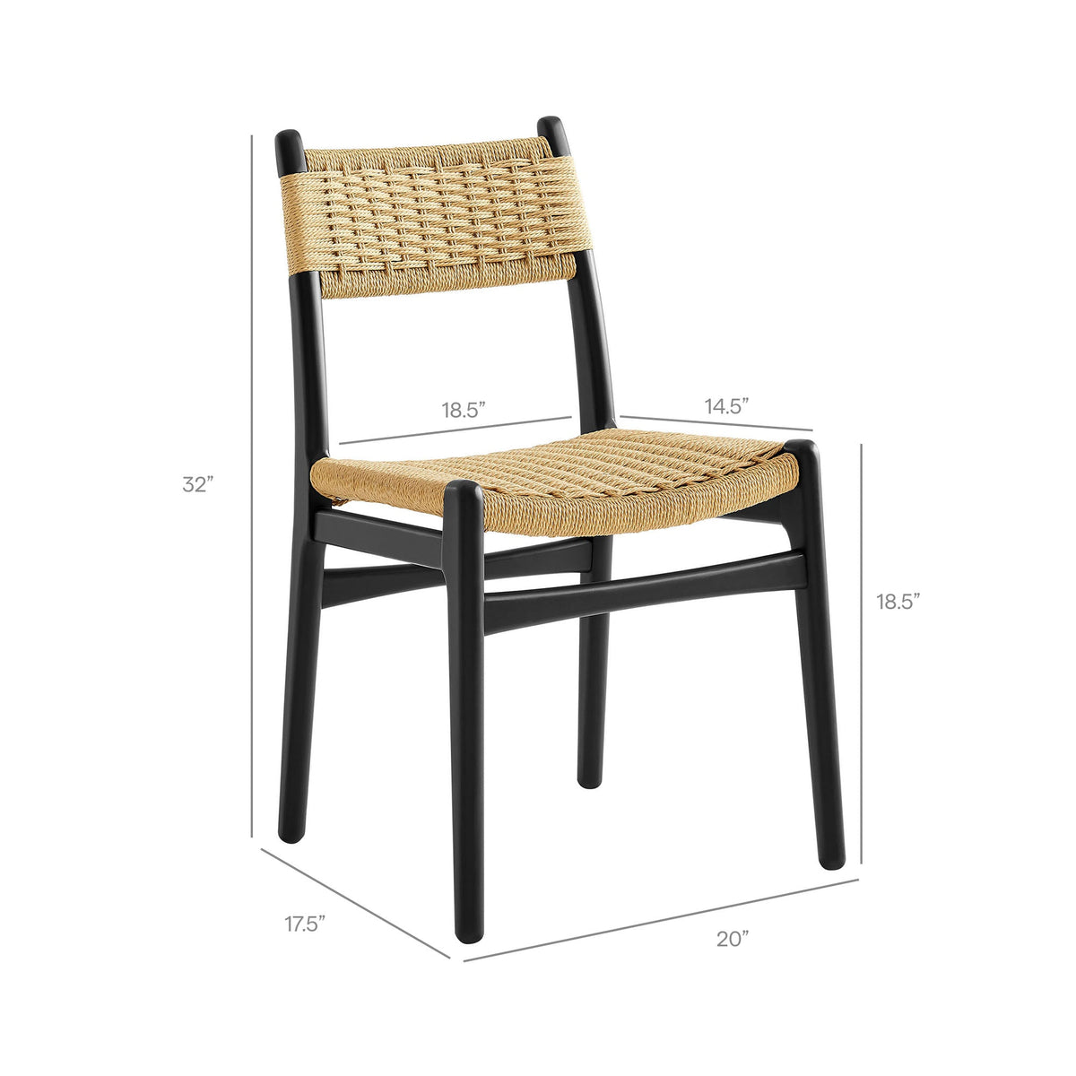 Wynn Rope and Wood Dining Side Chair by Modway, photo 2 of 30
