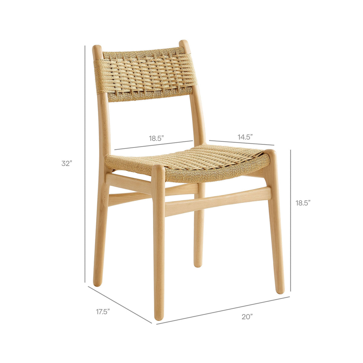 Wynn Rope and Wood Dining Side Chair by Modway, photo 12 of 30