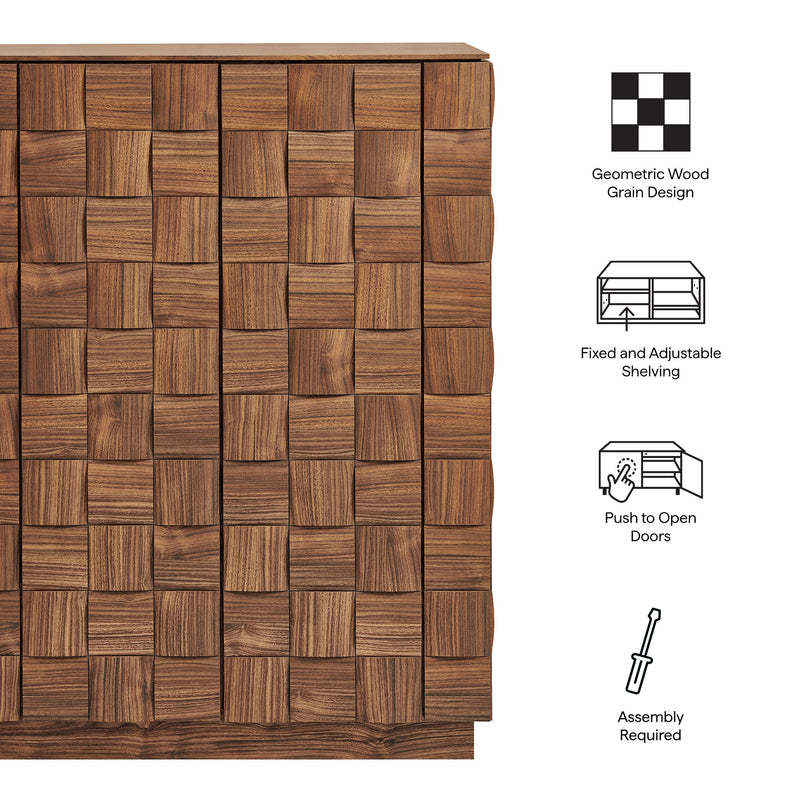Duskin 39 Inch Geometric Block Design Tall Storage Cabinet by Modway, photo 2 of 9