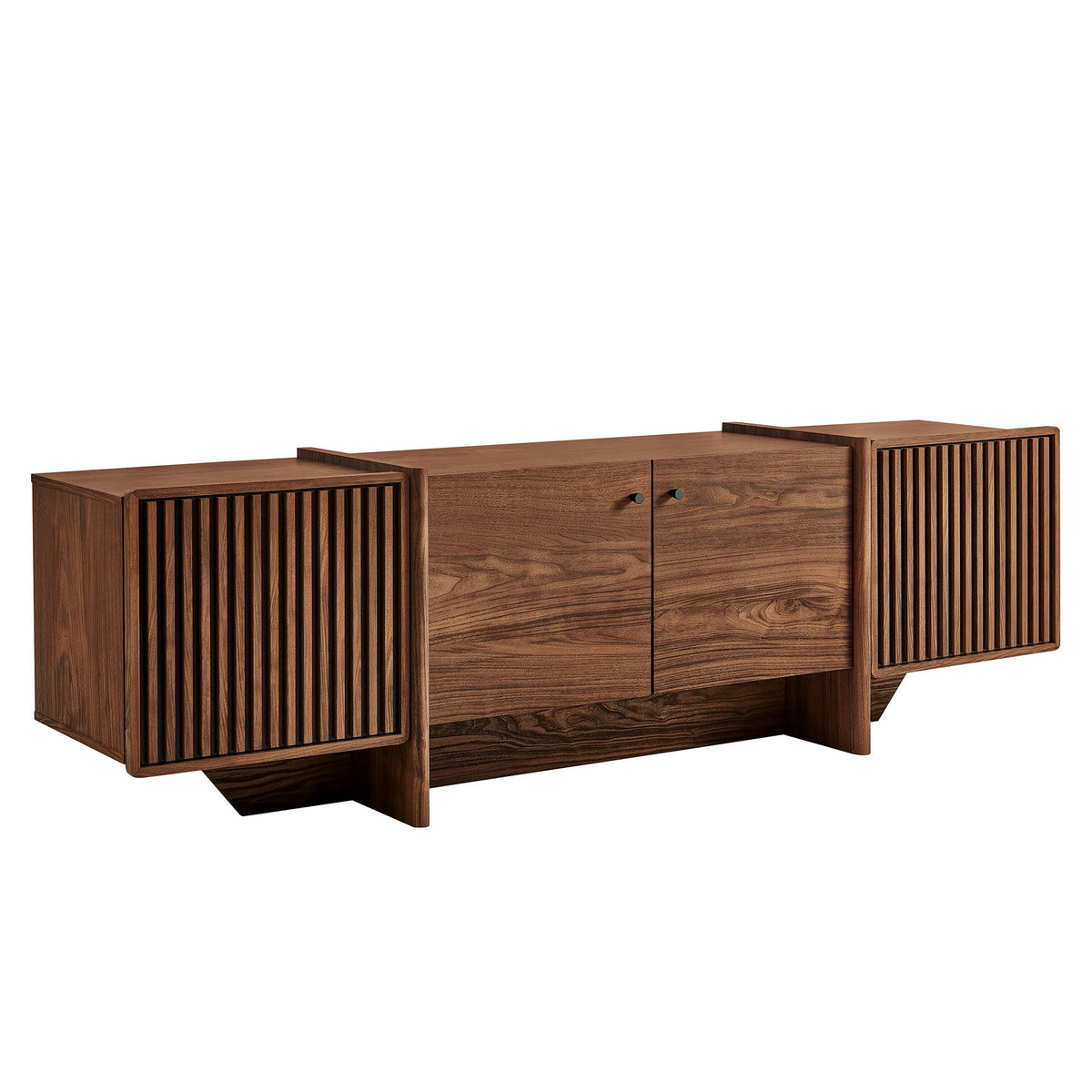 Yarrow 77 Inch Fluted Four Door TV Stand by Modway