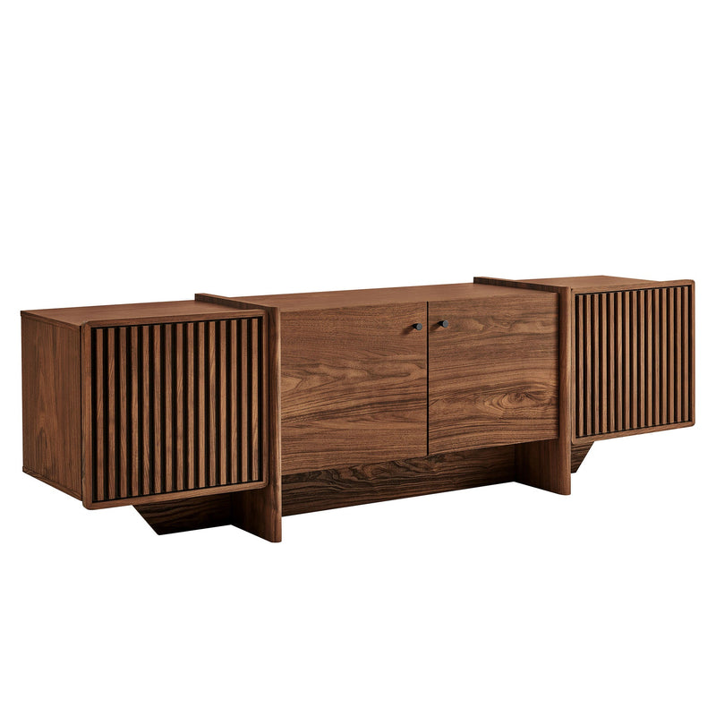 Yarrow 77 Inch Fluted Four Door TV Stand by Modway