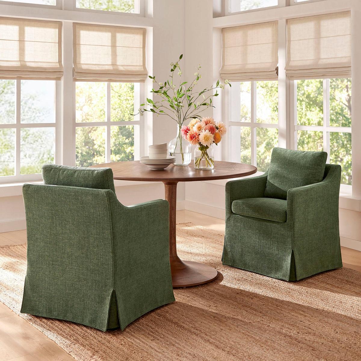 Serene Slipcovered Performance Fabric Dining Armchair by Modway, photo 8 of 40