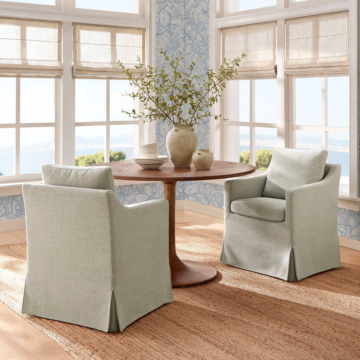Serene Slipcovered Performance Fabric Dining Armchair by Modway, photo 18 of 40