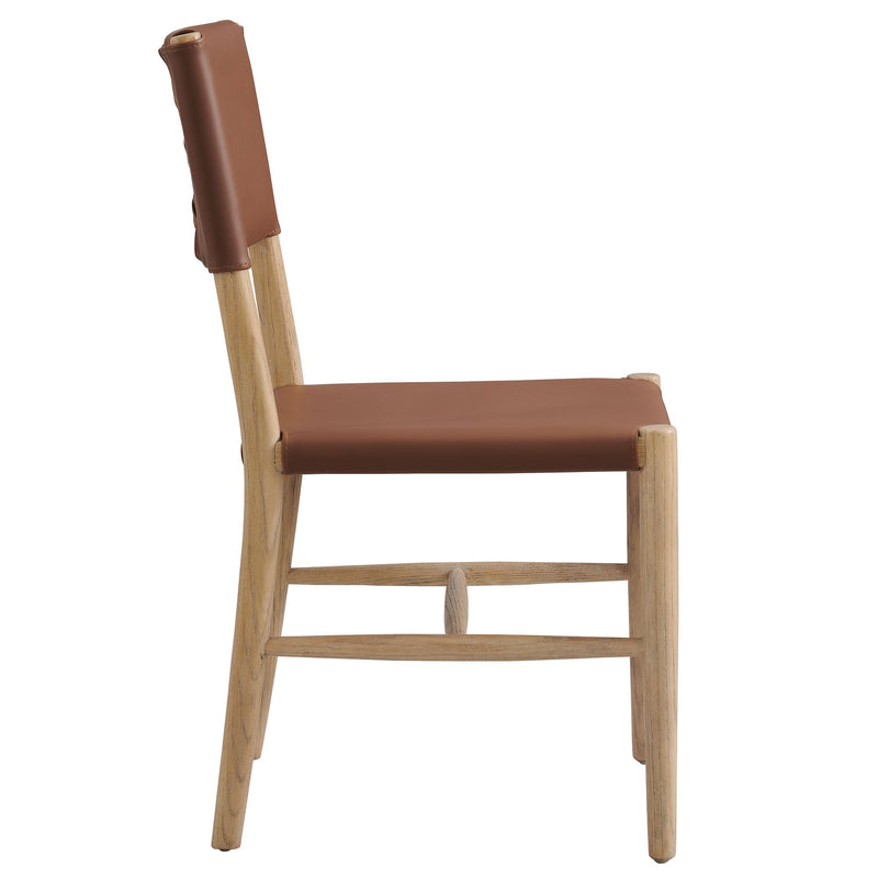 Dover Wood Vegan Leather Dining Side Chair by Modway, photo 4 of 9