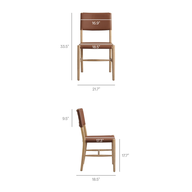 Dover Wood Vegan Leather Dining Side Chair by Modway, photo 2 of 9