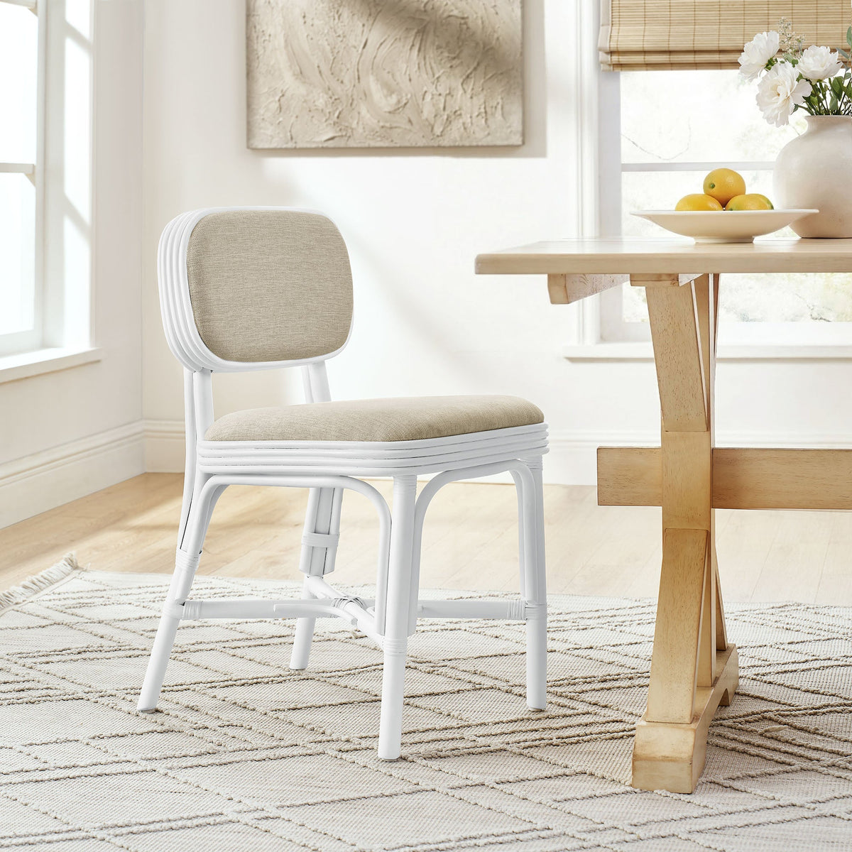 Bahari Upholstered Rattan Dining Chair by Modway, photo 17 of 18