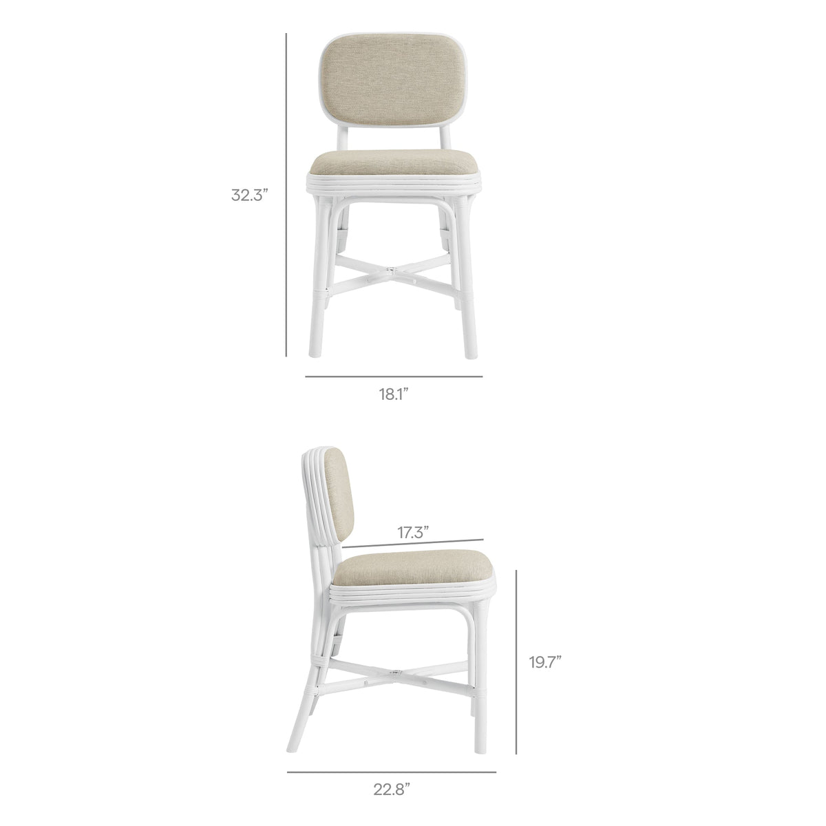 Bahari Upholstered Rattan Dining Chair by Modway, photo 12 of 18