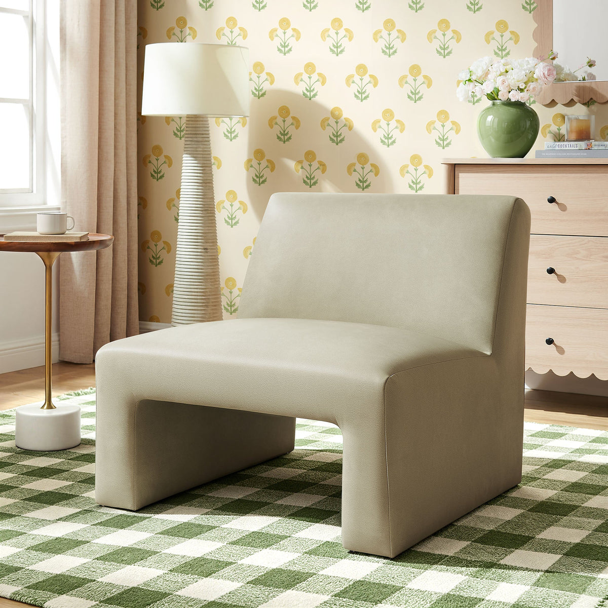 Amita Vegan Leather Armless Accent Chair by Modway, photo 17 of 27