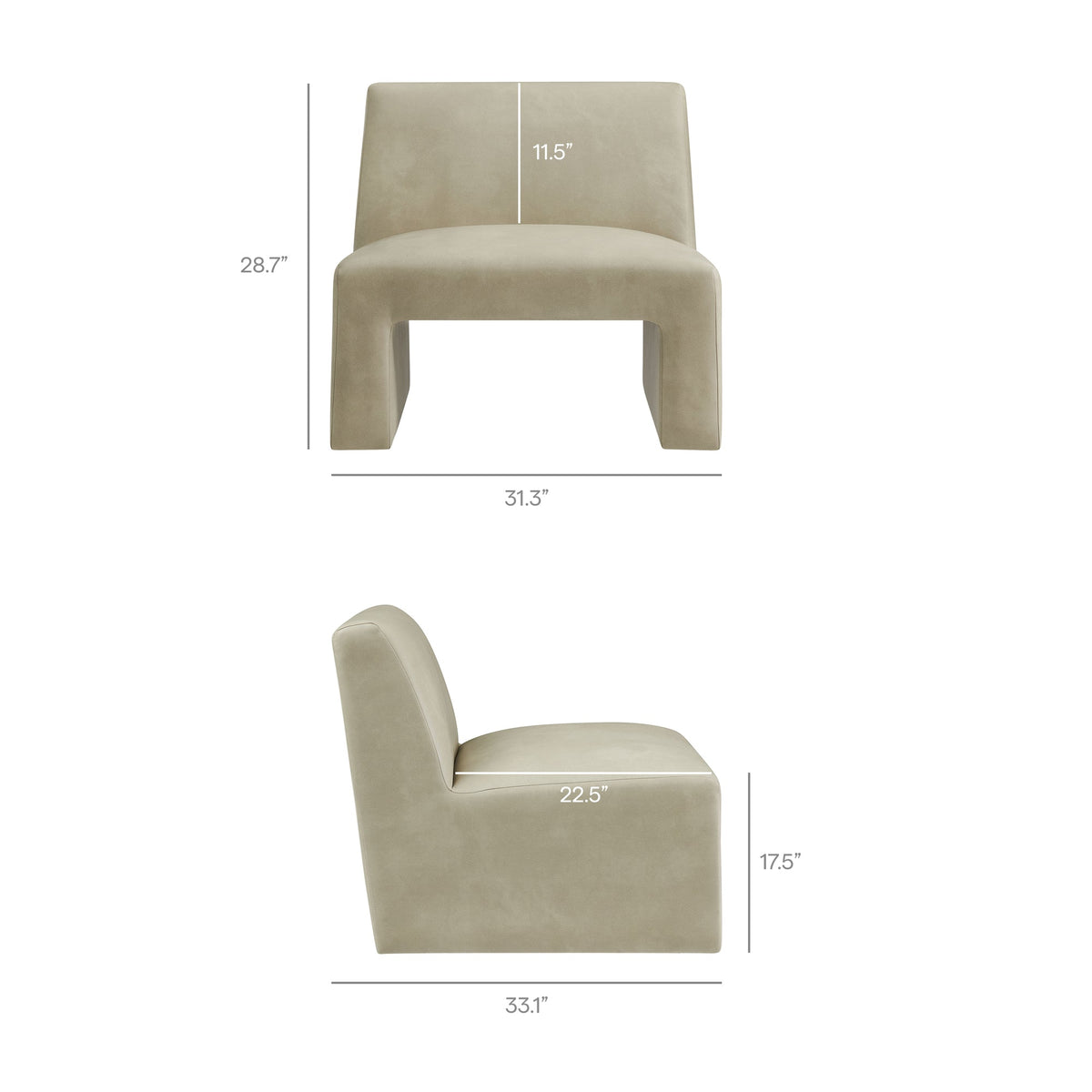 Amita Vegan Leather Armless Accent Chair by Modway, photo 12 of 27