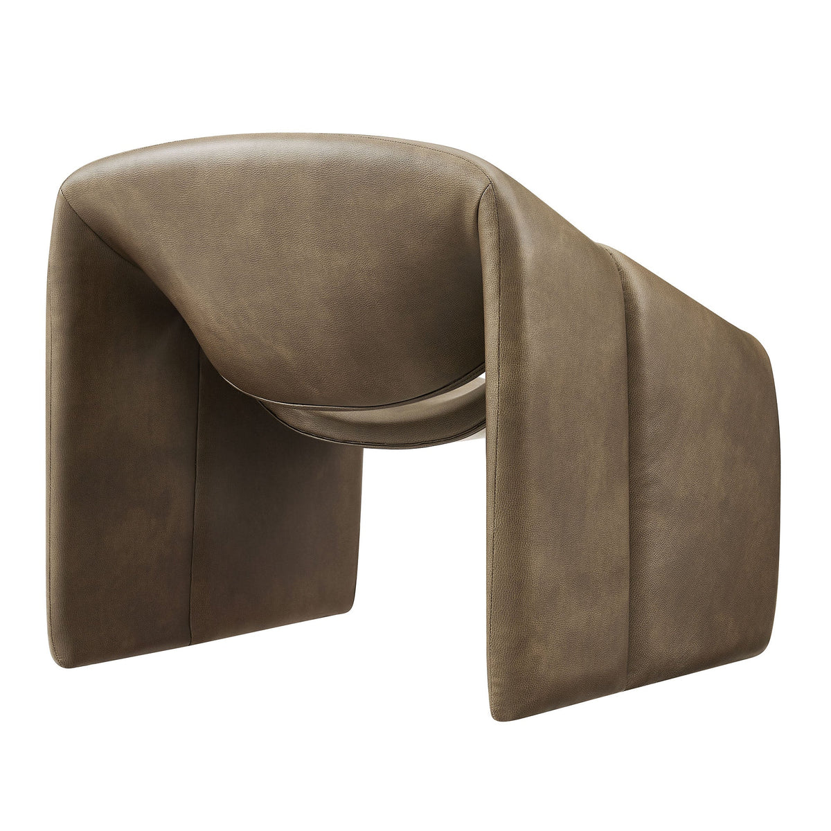 Vivi Vegan Leather Curved Arm Accent Chair by Modway, photo 14 of 27