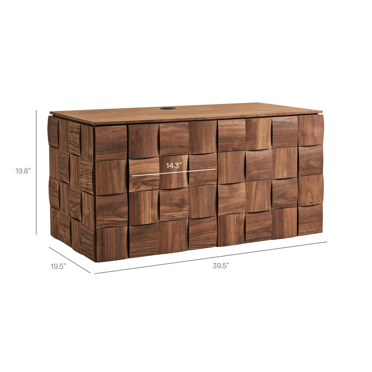 Duskin Geometric Block Design Wall Mounted TV Stand by Modway, photo 3 of 19