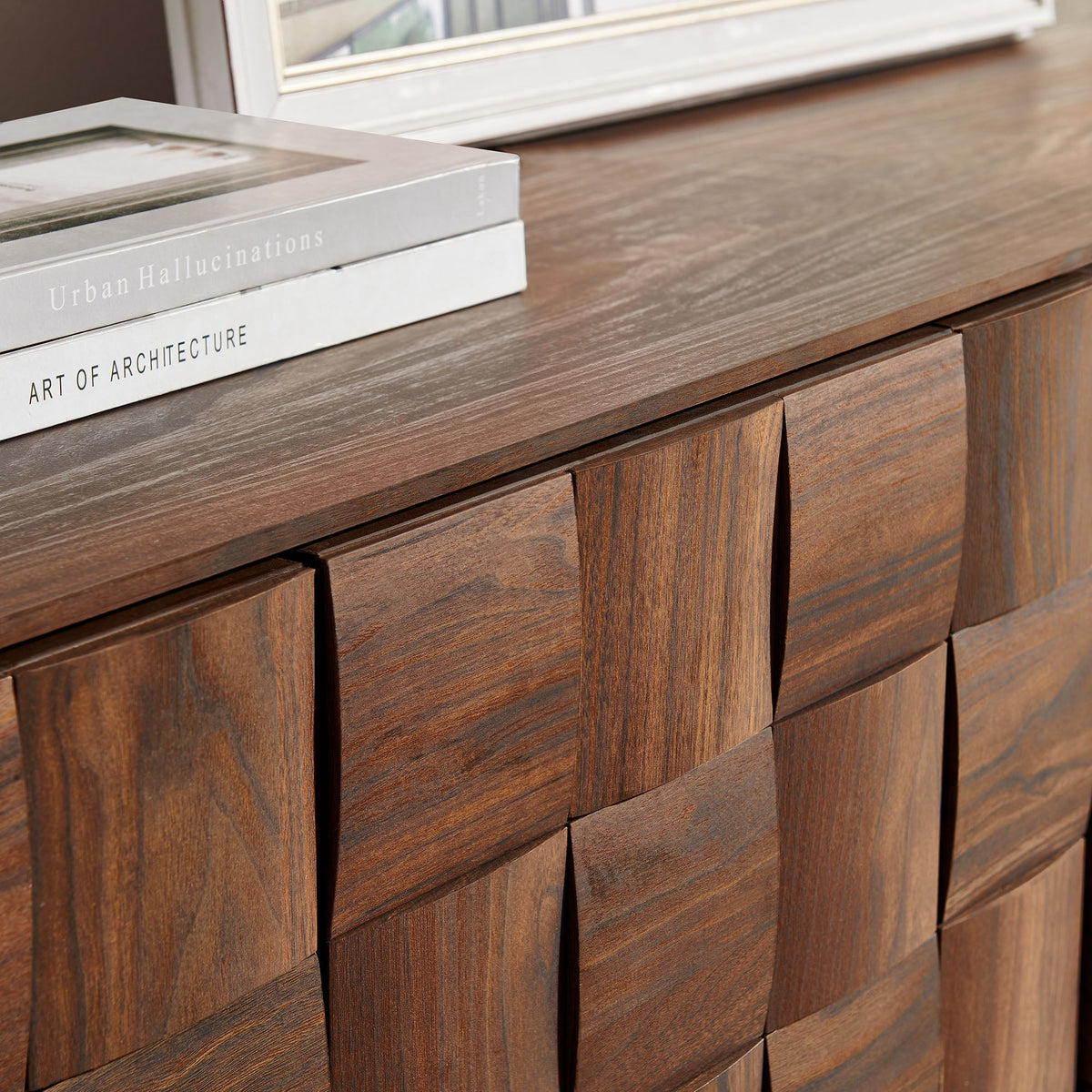 Duskin Geometric Block Design Wall Mounted TV Stand by Modway, photo 19 of 19