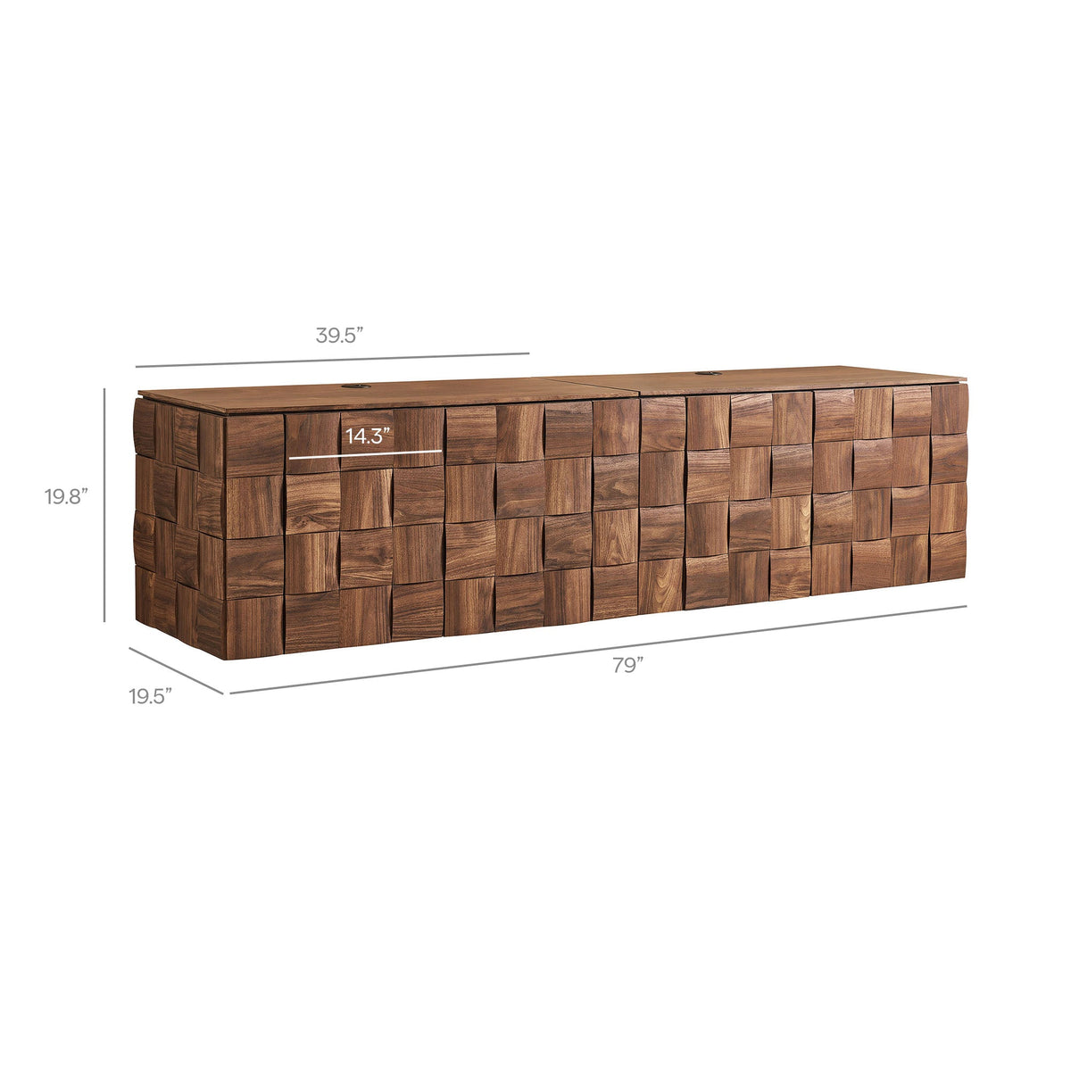 Duskin Geometric Block Design Wall Mounted TV Stand by Modway, photo 13 of 19