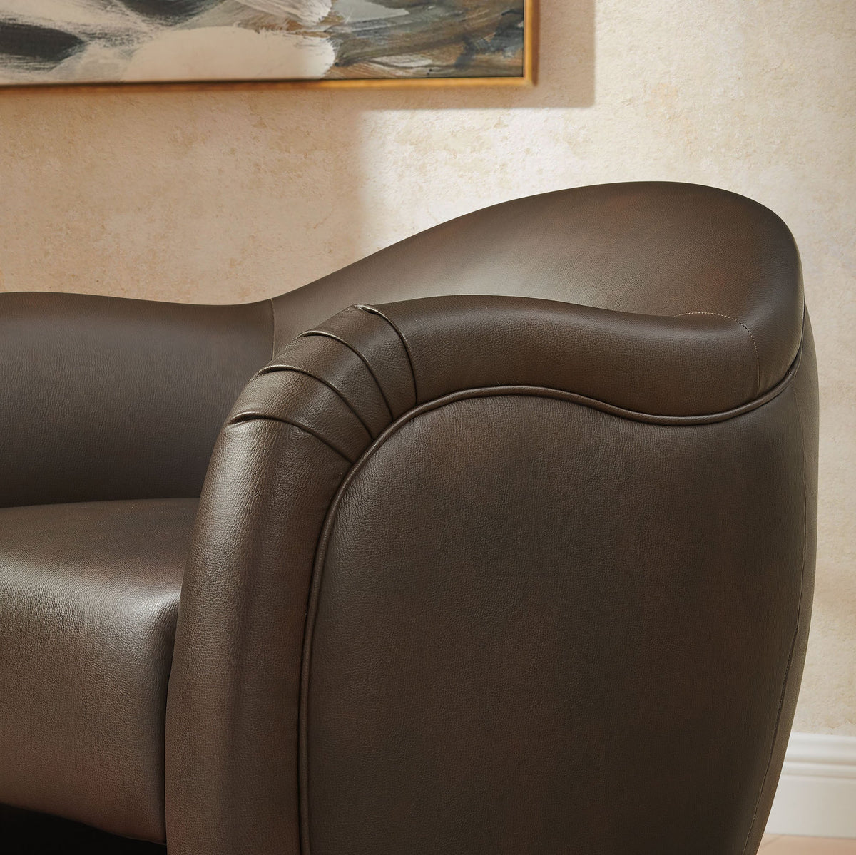 Compose Barrel Vegan Leather Accent Chair by Modway, photo 9 of 36