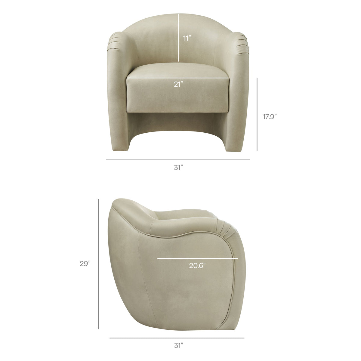 Compose Barrel Vegan Leather Accent Chair by Modway, photo 12 of 36