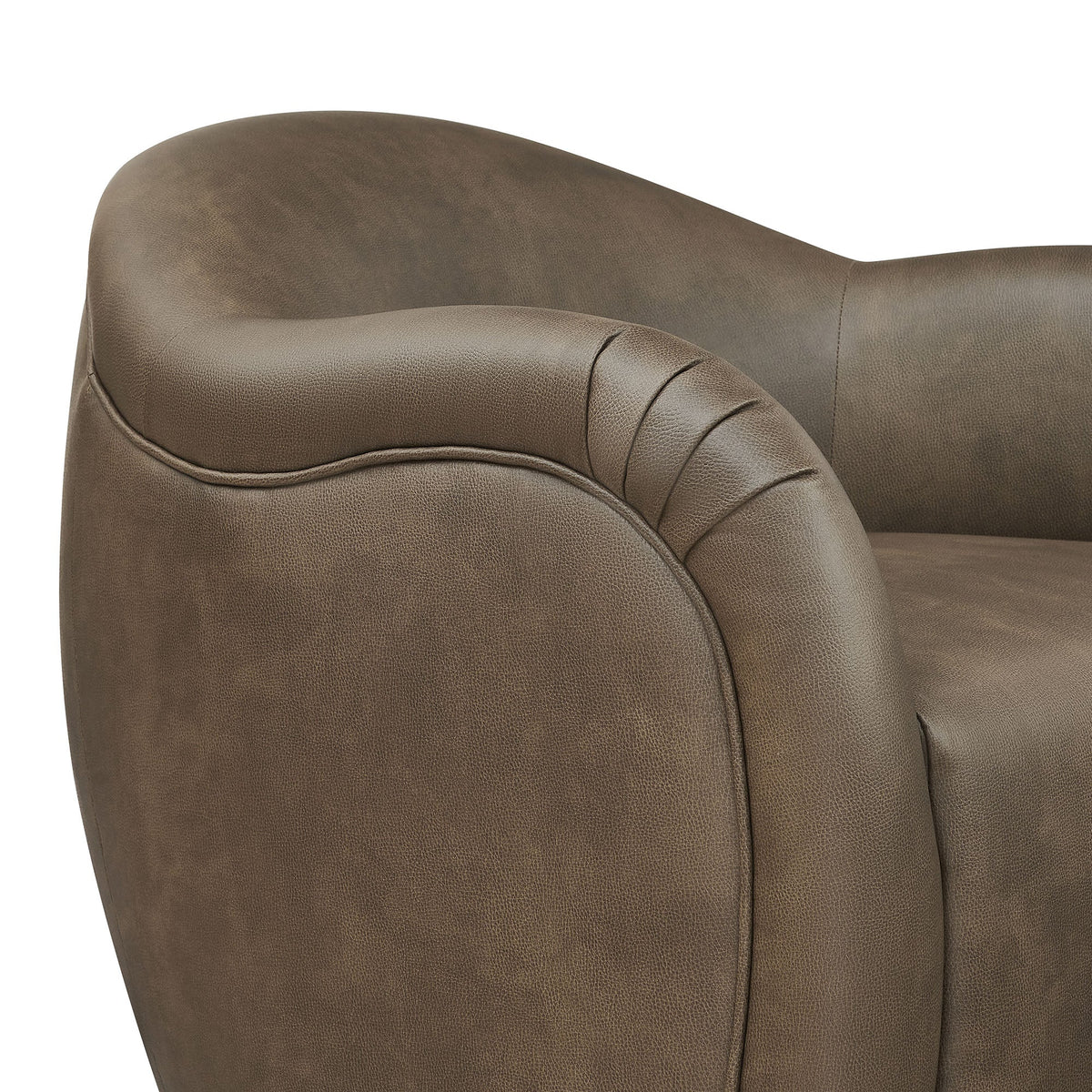 Compose Barrel Vegan Leather Swivel Armchair by Modway, photo 7 of 18