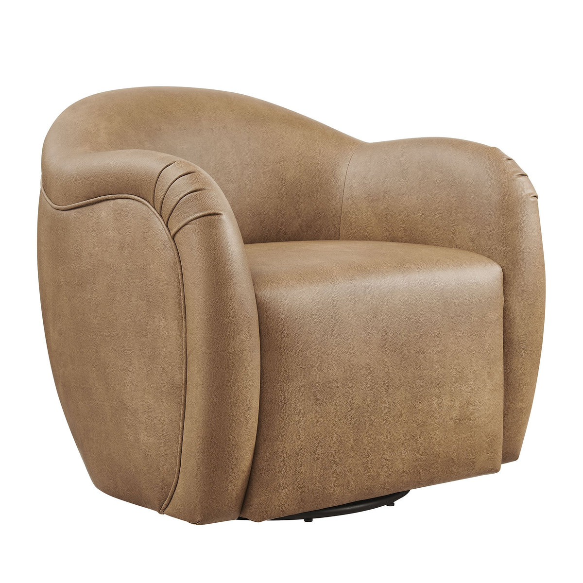 Compose Barrel Vegan Leather Swivel Armchair by Modway, photo 10 of 18