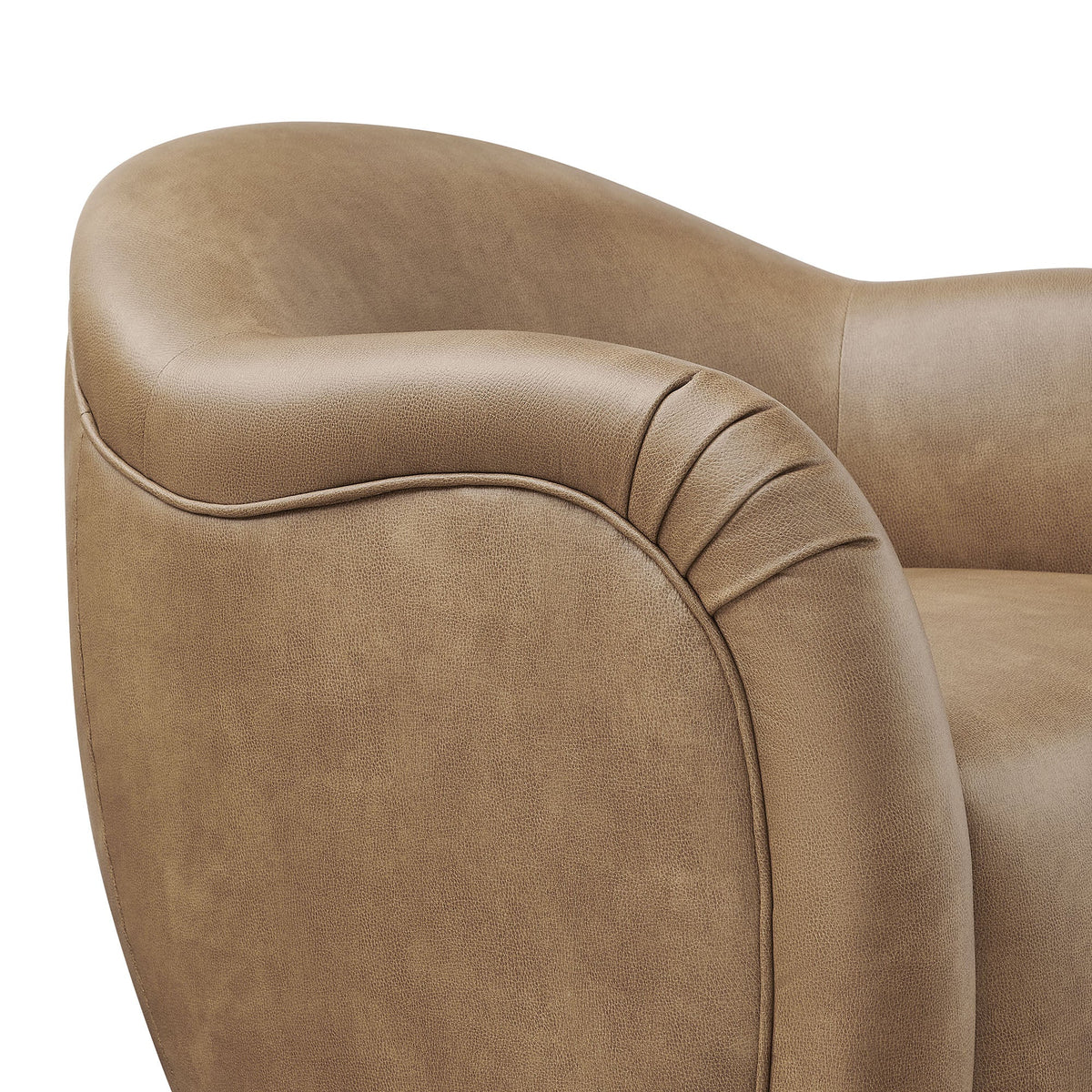 Compose Barrel Vegan Leather Swivel Armchair by Modway, photo 16 of 18
