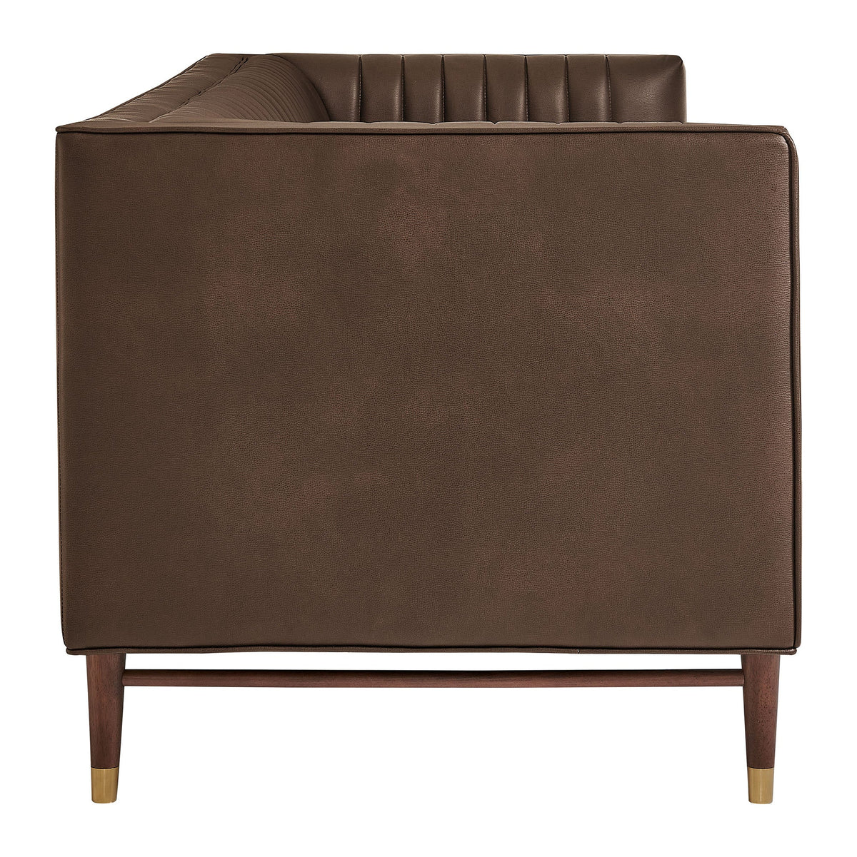 Devote 93 Inch Vegan Leather Channel Tufted Sofa by Modway, photo 4 of 18