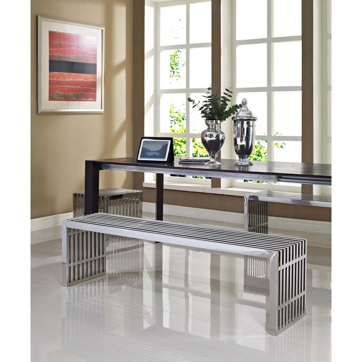 Gridiron Benches Set of 3 by Modway, photo 7 of 7
