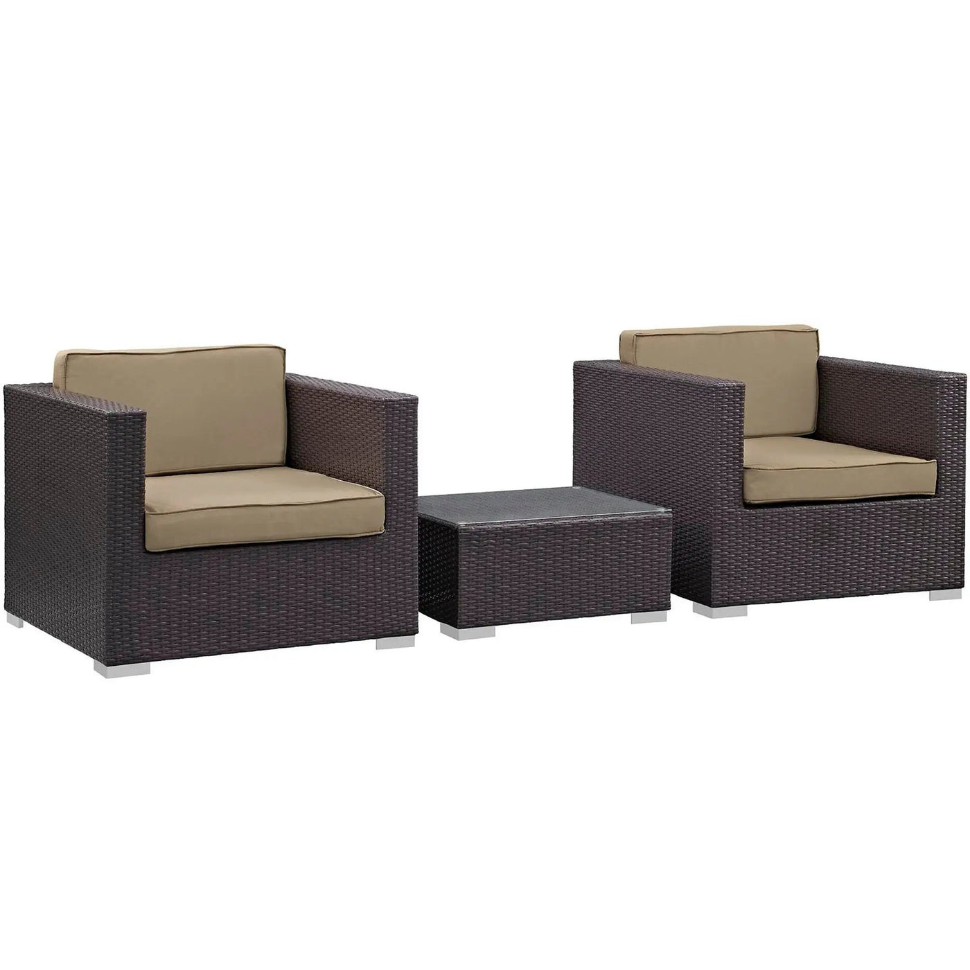 Burrow 3 Piece Outdoor Patio Sofa Set by Modway by HouseOfZazla